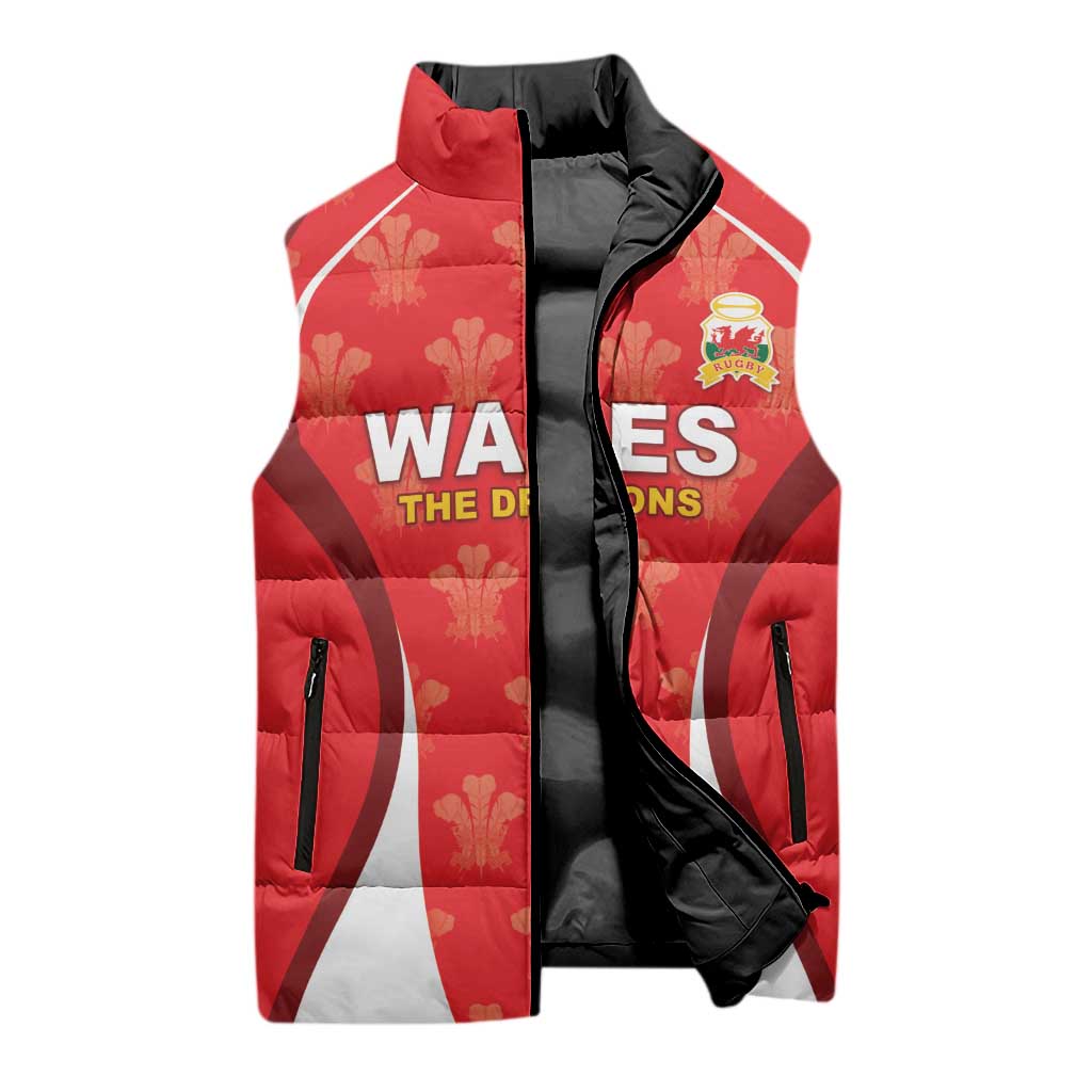 Custom Wales Rugby 2026 Sleeveless Puffer Jacket Unique Style - Wonder Print Shop