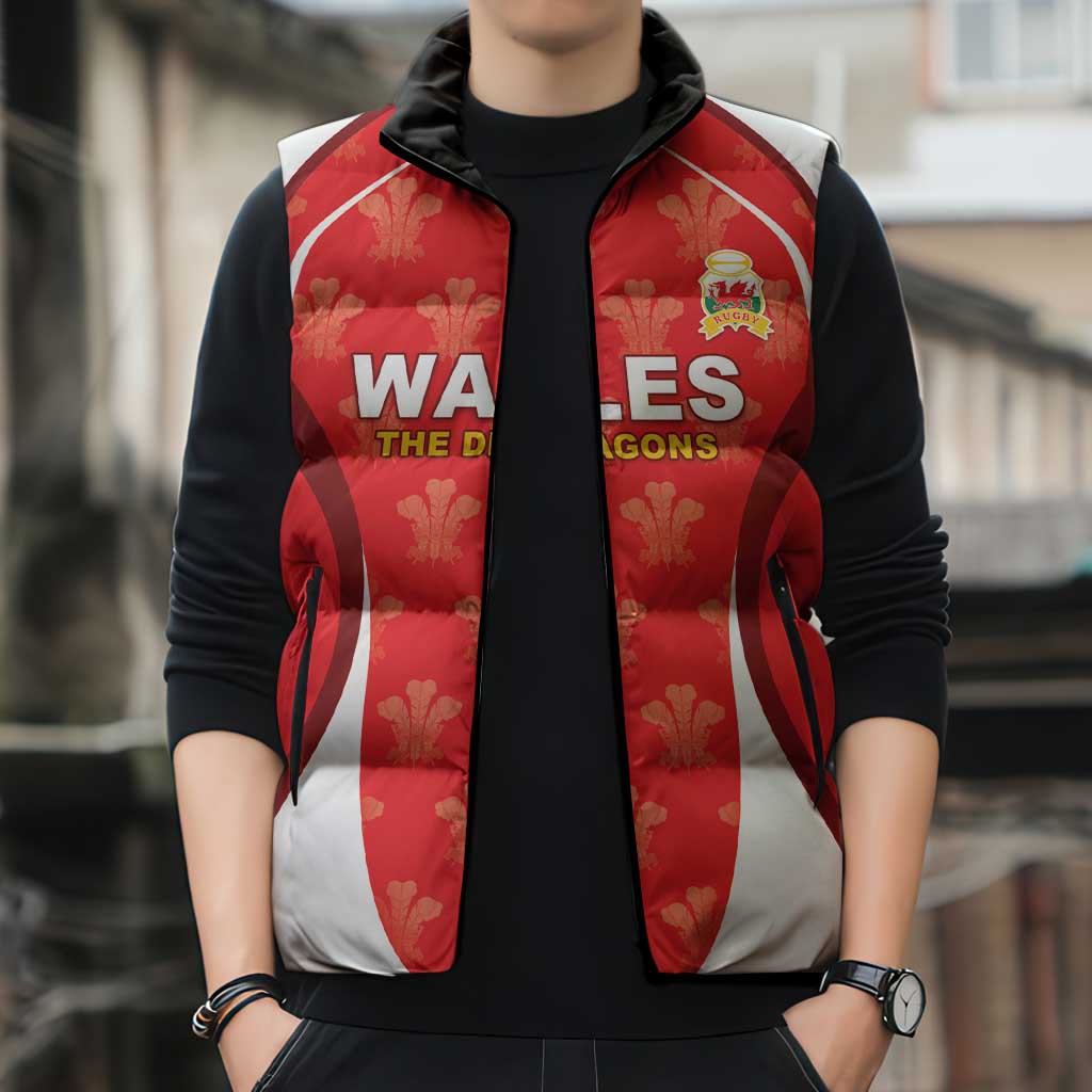 Custom Wales Rugby 2026 Sleeveless Puffer Jacket Unique Style - Wonder Print Shop