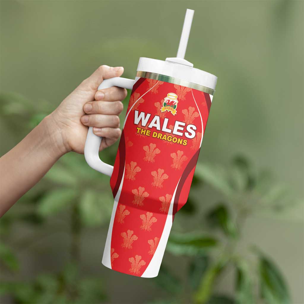 Custom Wales Rugby 2026 Tumbler With Handle Unique Style - Wonder Print Shop