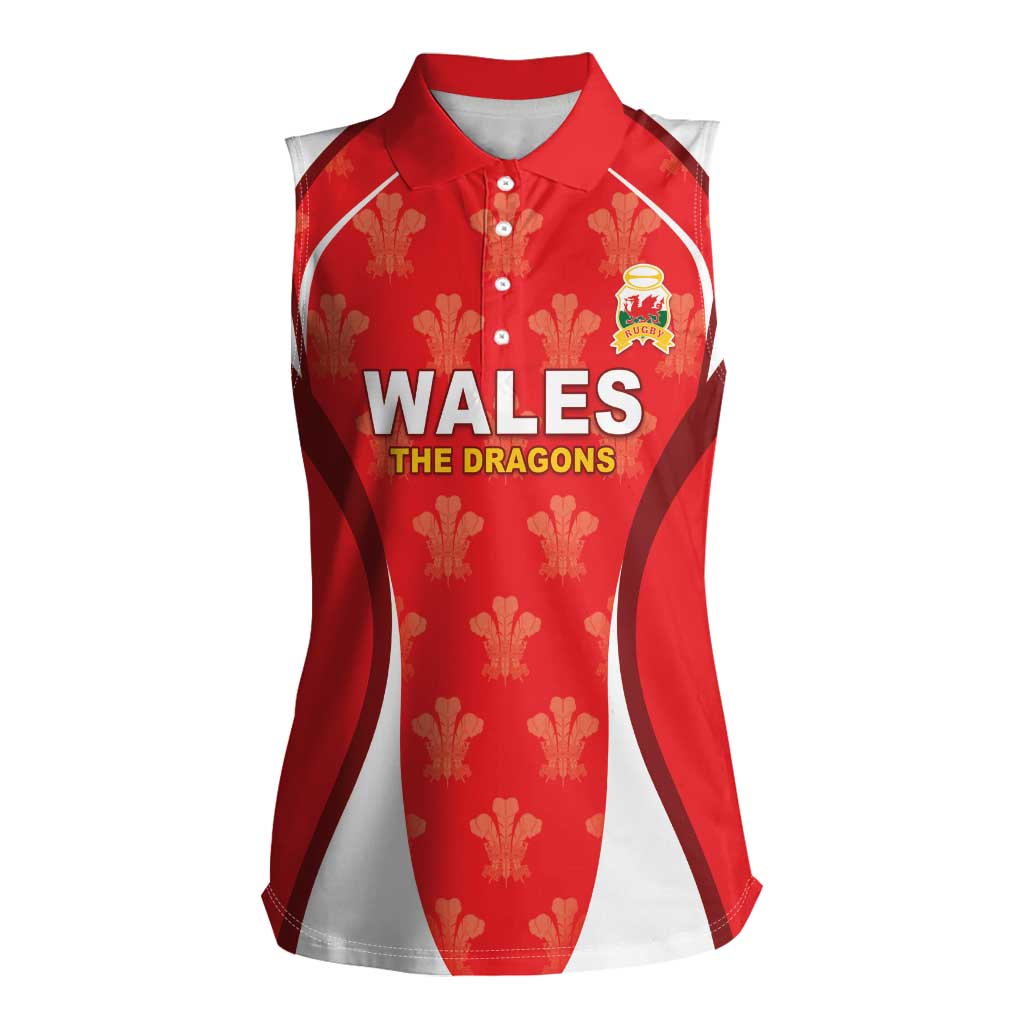 Custom Wales Rugby 2026 Women Sleeveless Polo Shirt Unique Style - Wonder Print Shop