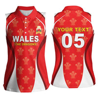 Custom Wales Rugby 2026 Women Sleeveless Polo Shirt Unique Style - Wonder Print Shop