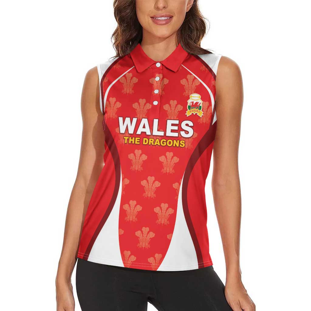 Custom Wales Rugby 2026 Women Sleeveless Polo Shirt Unique Style - Wonder Print Shop