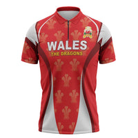 Custom Wales Rugby 2026 Zipper Polo Shirt Unique Style - Wonder Print Shop