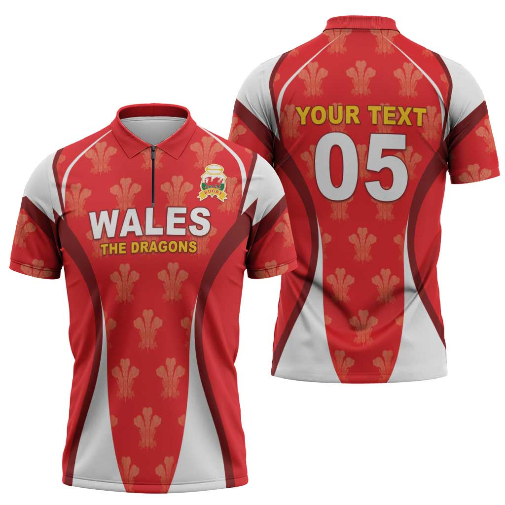 Custom Wales Rugby 2026 Zipper Polo Shirt Unique Style - Wonder Print Shop
