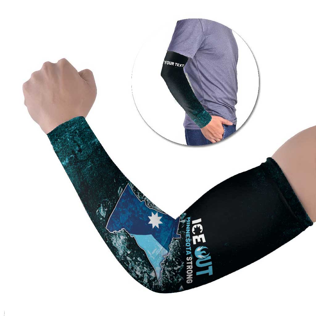 Personalized Ice Out Of Minnesota Arm Sleeves State Flag Justice Protest Resistance