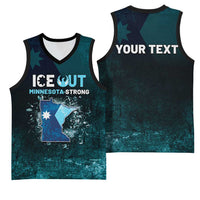 Personalized Ice Out Of Minnesota Basketball Jersey State Flag Justice Protest Resistance