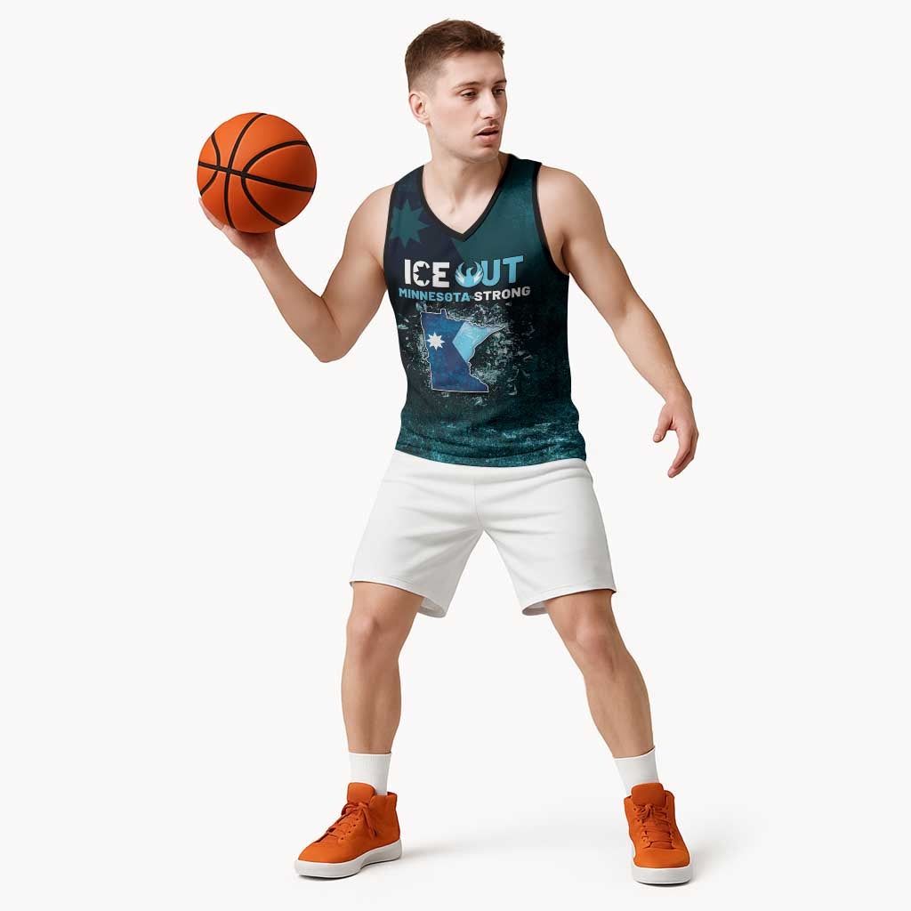 Personalized Ice Out Of Minnesota Basketball Jersey State Flag Justice Protest Resistance