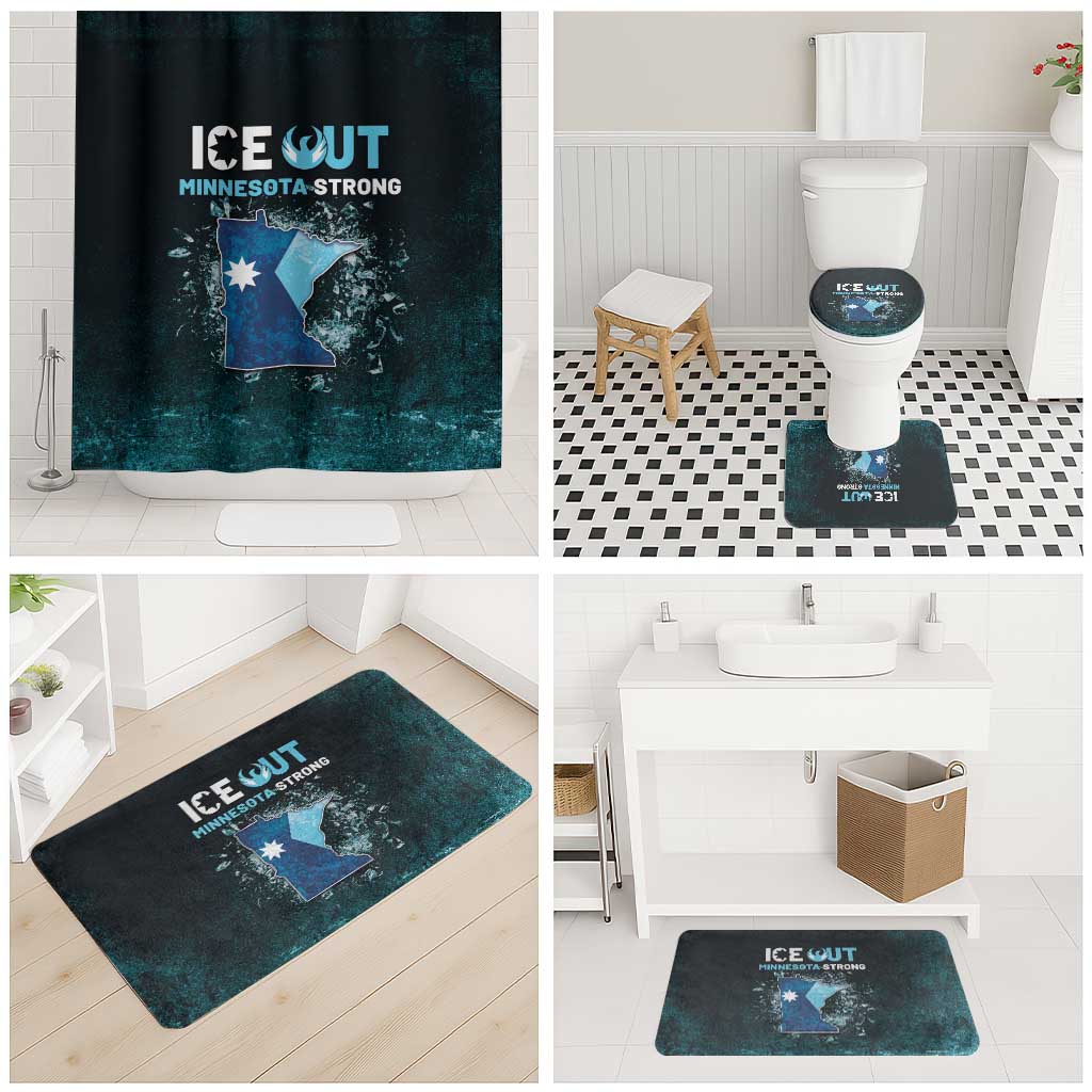 Ice Out Of Minnesota Bathroom Set State Flag Justice Protest Resistance