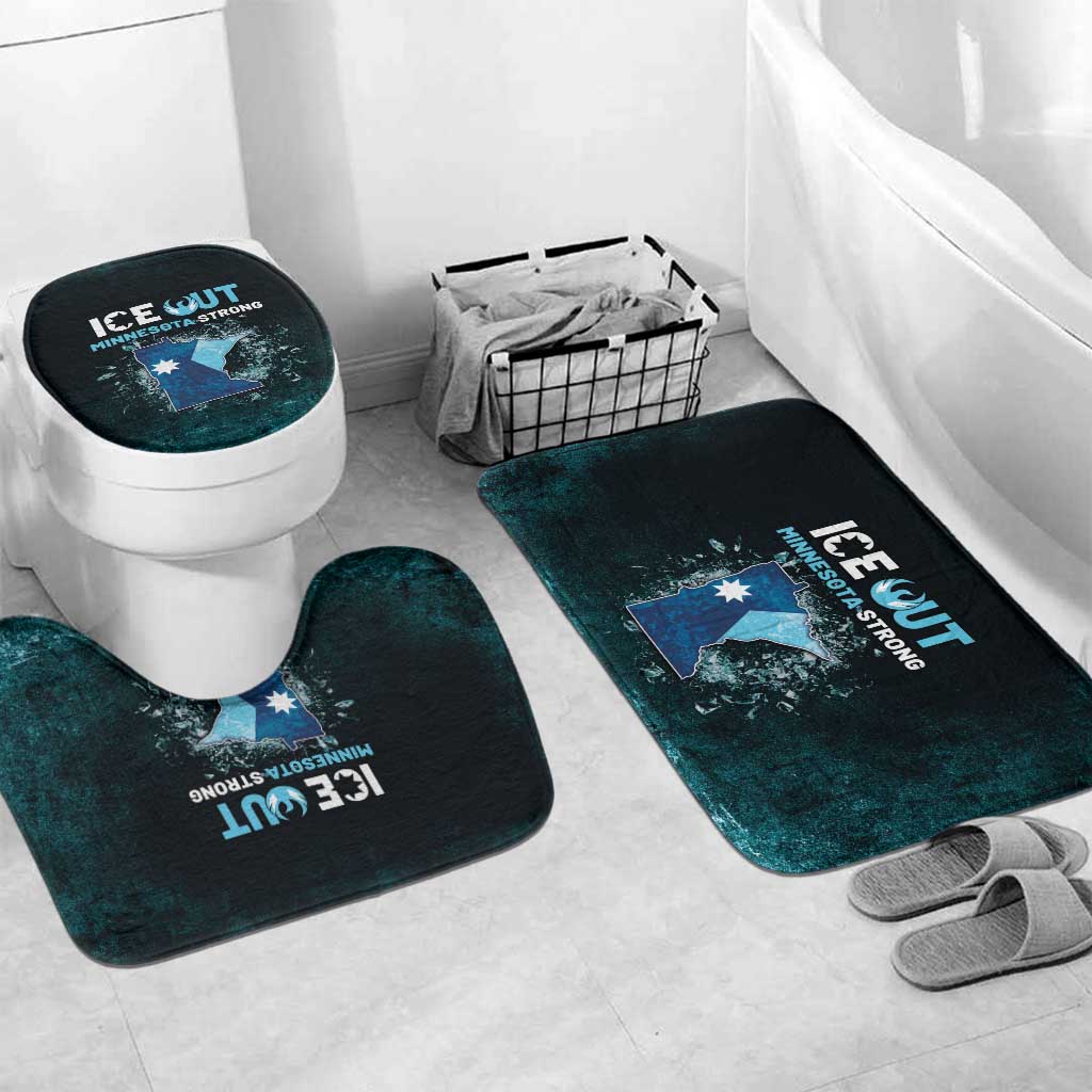 Ice Out Of Minnesota Bathroom Set State Flag Justice Protest Resistance
