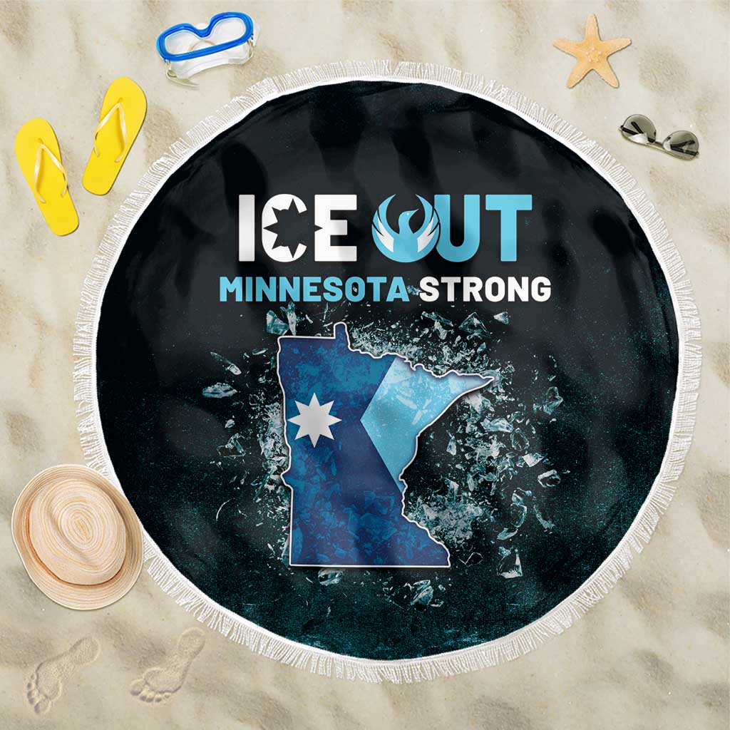 Ice Out Of Minnesota Beach Blanket State Flag Justice Protest Resistance