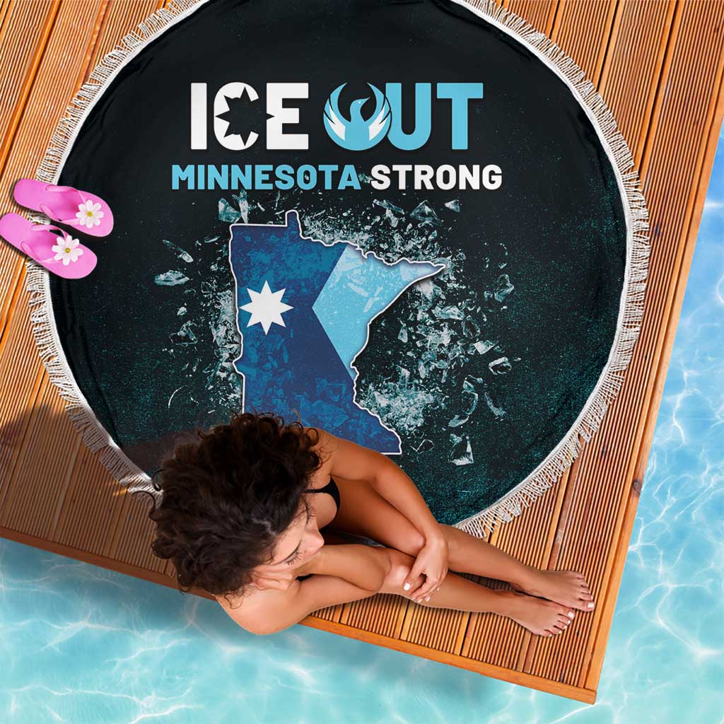 Ice Out Of Minnesota Beach Blanket State Flag Justice Protest Resistance