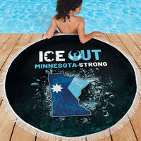Ice Out Of Minnesota Beach Blanket State Flag Justice Protest Resistance