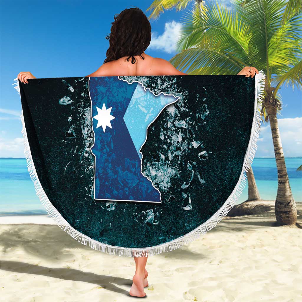 Ice Out Of Minnesota Beach Blanket State Flag Justice Protest Resistance