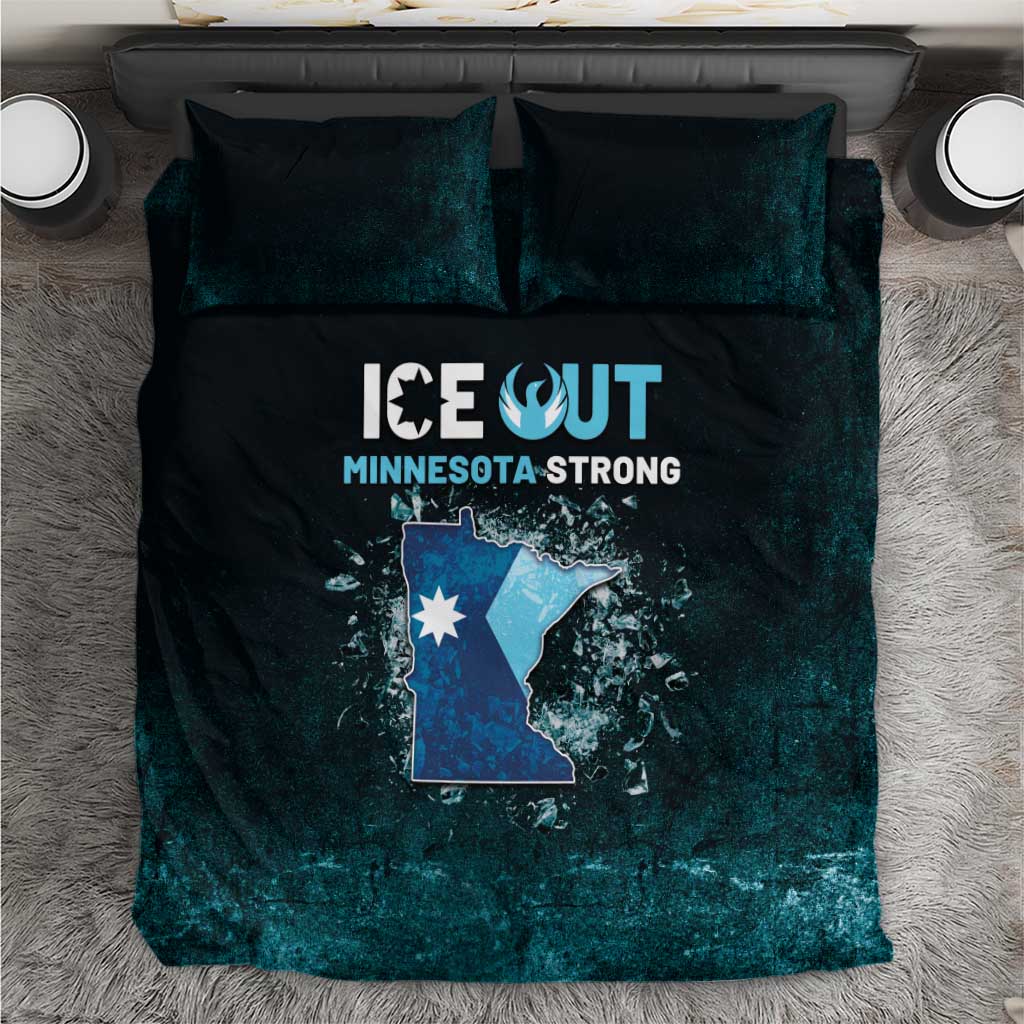 Ice Out Of Minnesota Bedding Set State Flag Justice Protest Resistance