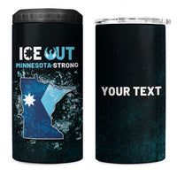 Personalized Ice Out Of Minnesota 4 in 1 Can Cooler Tumbler State Flag Justice Protest Resistance