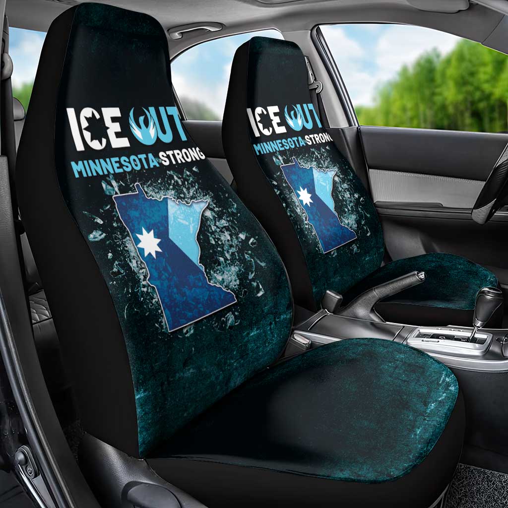 Ice Out Of Minnesota Car Seat Cover State Flag Justice Protest Resistance