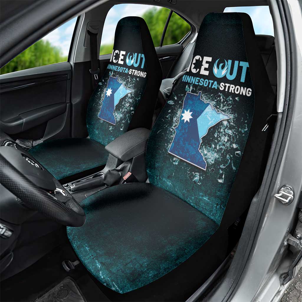 Ice Out Of Minnesota Car Seat Cover State Flag Justice Protest Resistance