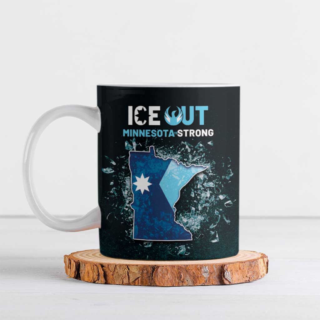 Personalized Ice Out Of Minnesota Ceramic Mug State Flag Justice Protest Resistance