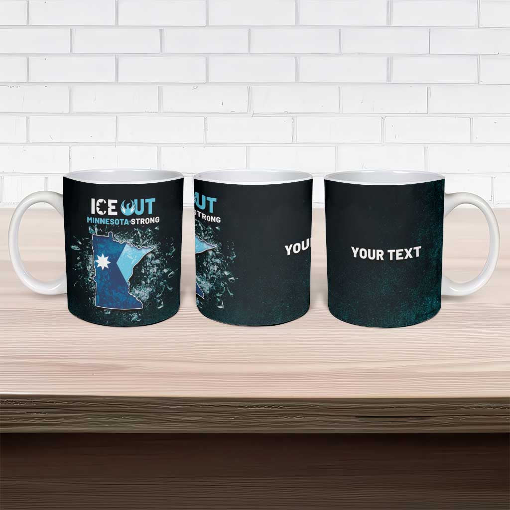 Personalized Ice Out Of Minnesota Ceramic Mug State Flag Justice Protest Resistance