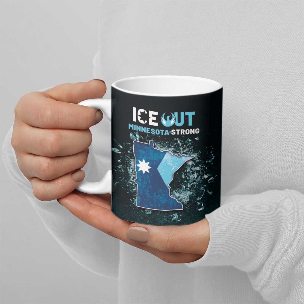 Personalized Ice Out Of Minnesota Ceramic Mug State Flag Justice Protest Resistance