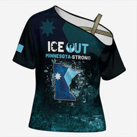 Personalized Ice Out Of Minnesota Cross Shoulder Shirt State Flag Justice Protest Resistance