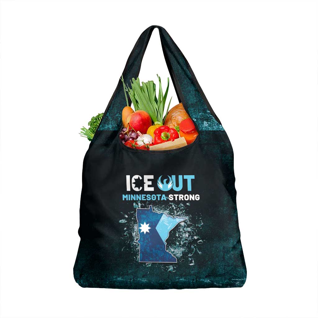 Ice Out Of Minnesota Grocery Bag State Flag Justice Protest Resistance