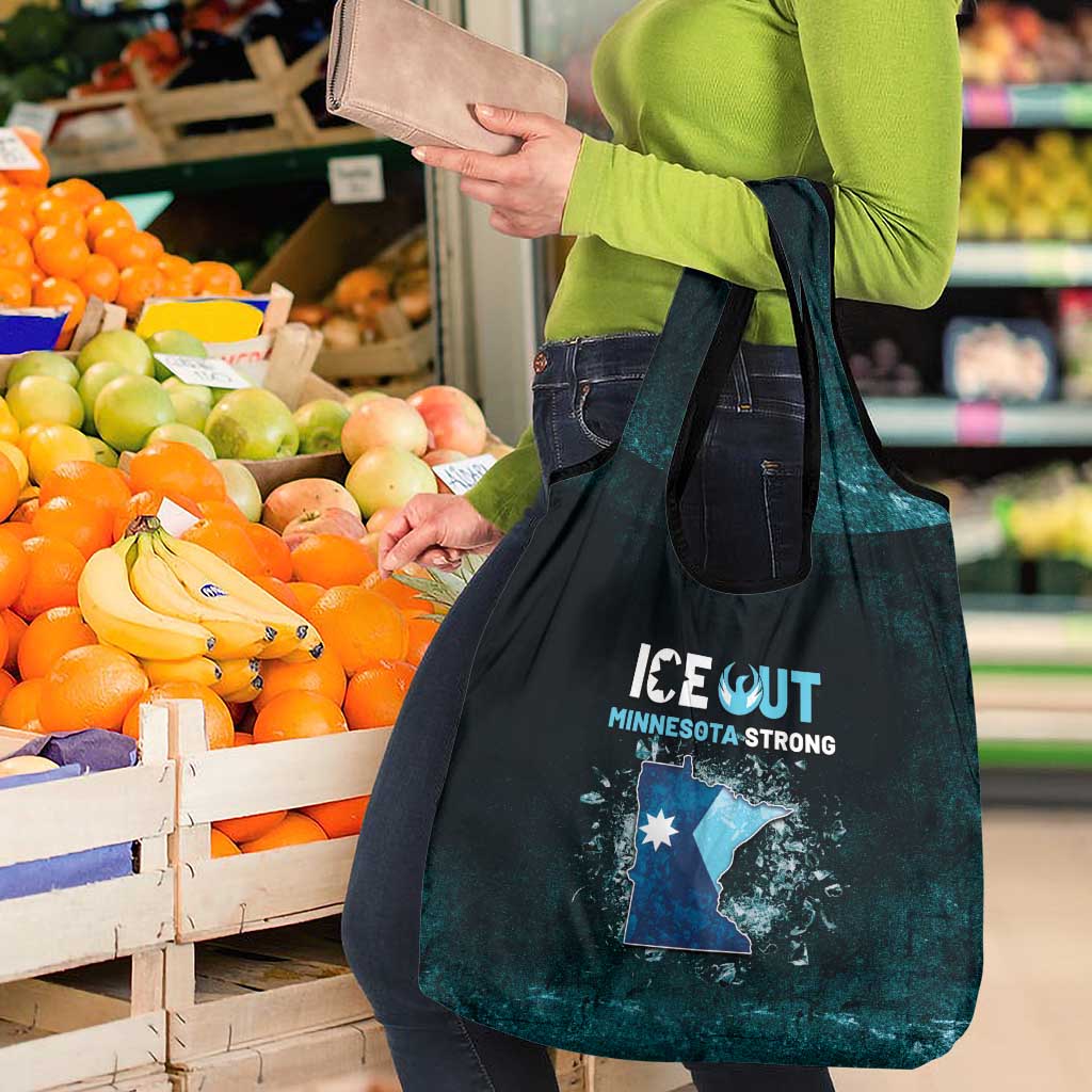Ice Out Of Minnesota Grocery Bag State Flag Justice Protest Resistance