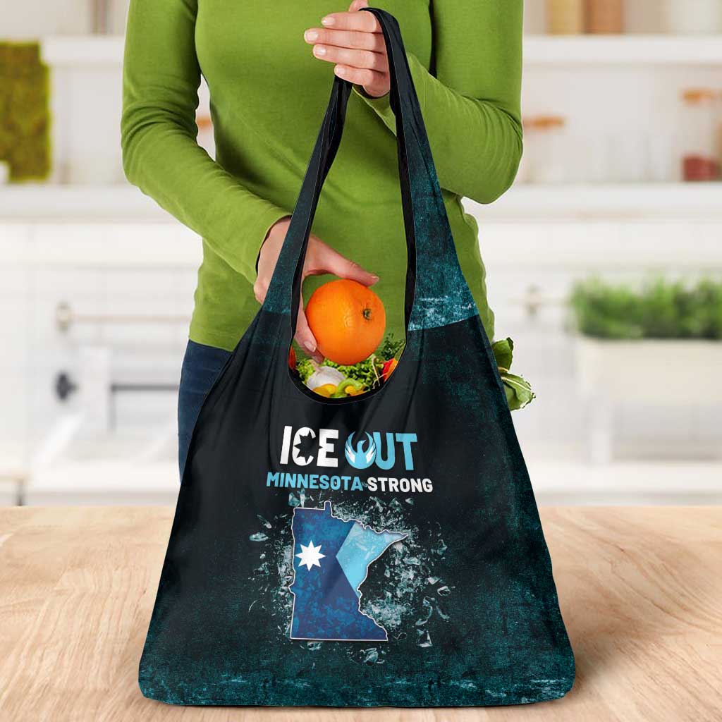 Ice Out Of Minnesota Grocery Bag State Flag Justice Protest Resistance