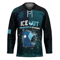 Personalized Ice Out Of Minnesota Hockey Jersey State Flag Justice Protest Resistance