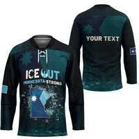 Personalized Ice Out Of Minnesota Hockey Jersey State Flag Justice Protest Resistance