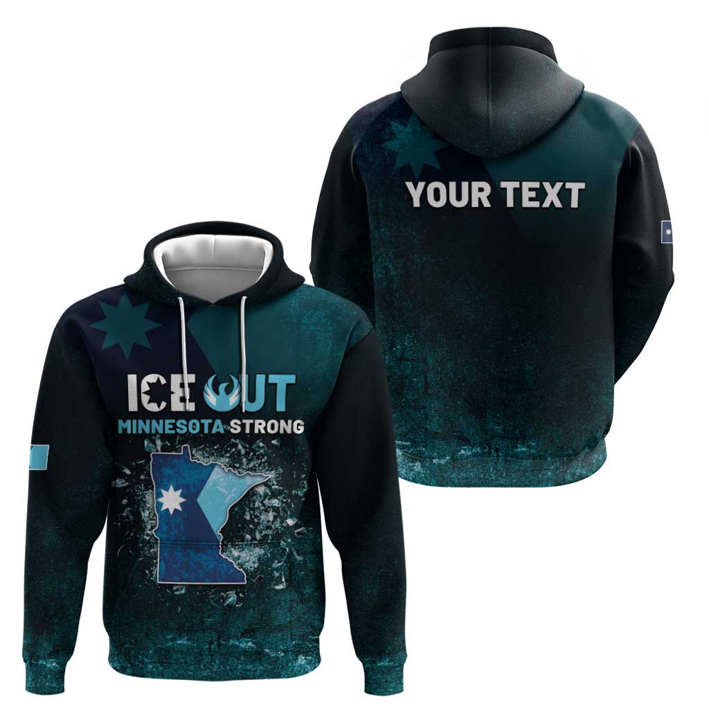 Personalized Ice Out Of Minnesota Hoodie State Flag Justice Protest Resistance