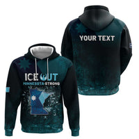 Personalized Ice Out Of Minnesota Hoodie State Flag Justice Protest Resistance