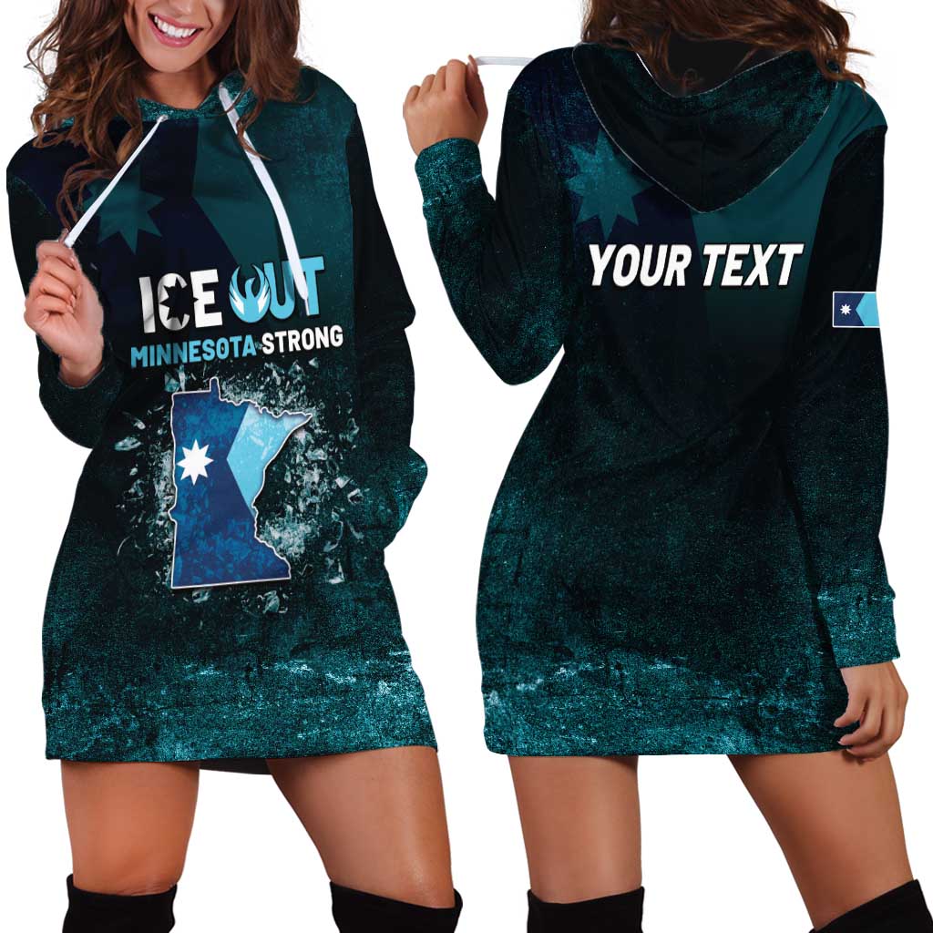 Personalized Ice Out Of Minnesota Hoodie Dress State Flag Justice Protest Resistance