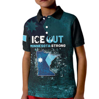 Personalized Ice Out Of Minnesota Kid Polo Shirt State Flag Justice Protest Resistance