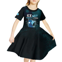 Personalized Ice Out Of Minnesota Kid Short Sleeve Dress State Flag Justice Protest Resistance