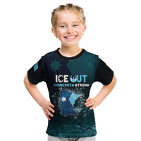 Personalized Ice Out Of Minnesota Kid T Shirt State Flag Justice Protest Resistance