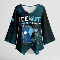Personalized Ice Out Of Minnesota Kimono Sleeve Blouse State Flag Justice Protest Resistance
