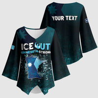 Personalized Ice Out Of Minnesota Kimono Sleeve Blouse State Flag Justice Protest Resistance