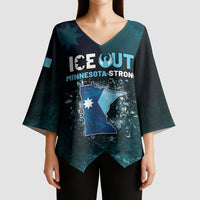 Personalized Ice Out Of Minnesota Kimono Sleeve Blouse State Flag Justice Protest Resistance