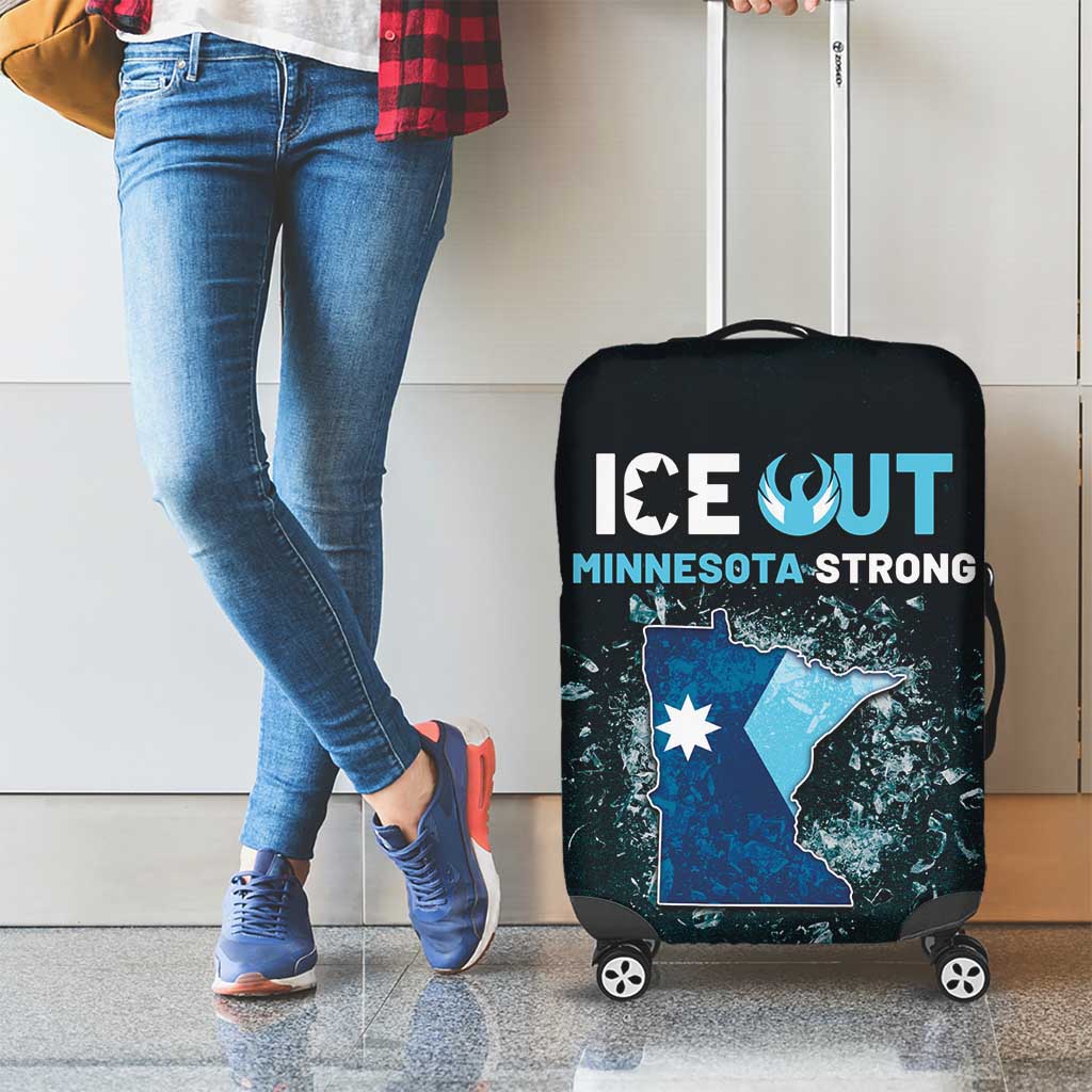 Ice Out Of Minnesota Luggage Cover State Flag Justice Protest Resistance