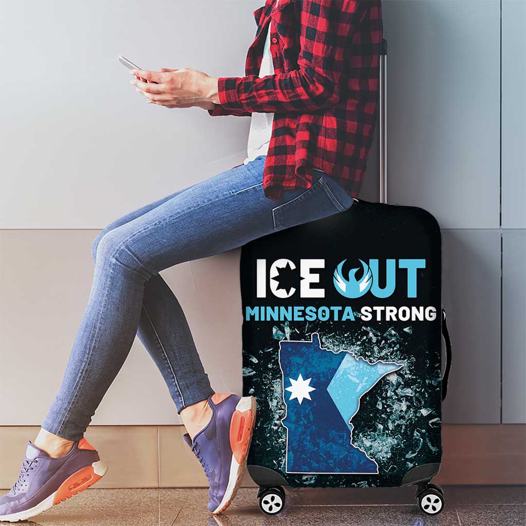 Ice Out Of Minnesota Luggage Cover State Flag Justice Protest Resistance