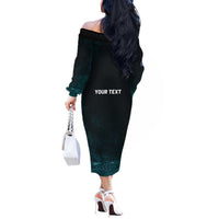 Personalized Ice Out Of Minnesota Off The Shoulder Long Sleeve Dress State Flag Justice Protest Resistance