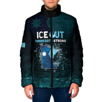 Personalized Ice Out Of Minnesota Padded Jacket State Flag Justice Protest Resistance