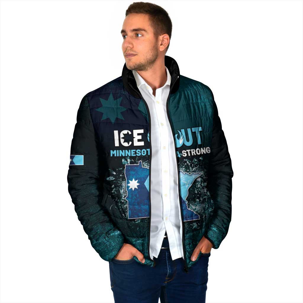 Personalized Ice Out Of Minnesota Padded Jacket State Flag Justice Protest Resistance