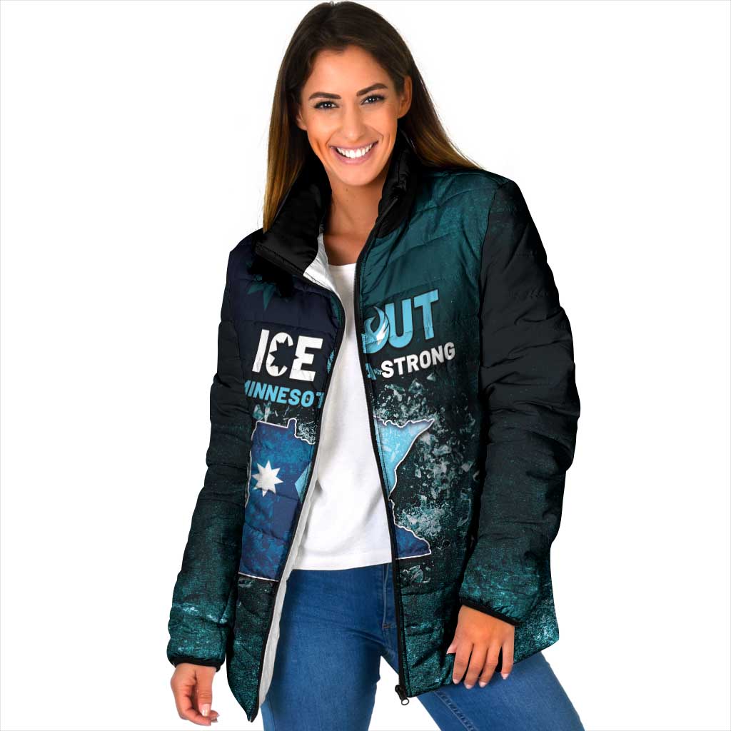 Personalized Ice Out Of Minnesota Padded Jacket State Flag Justice Protest Resistance