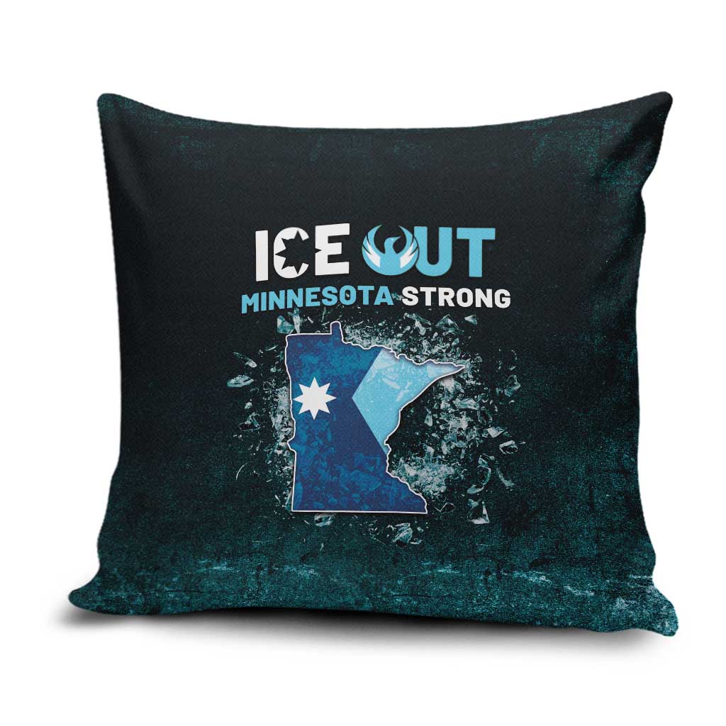 Ice Out Of Minnesota Pillow Cover State Flag Justice Protest Resistance