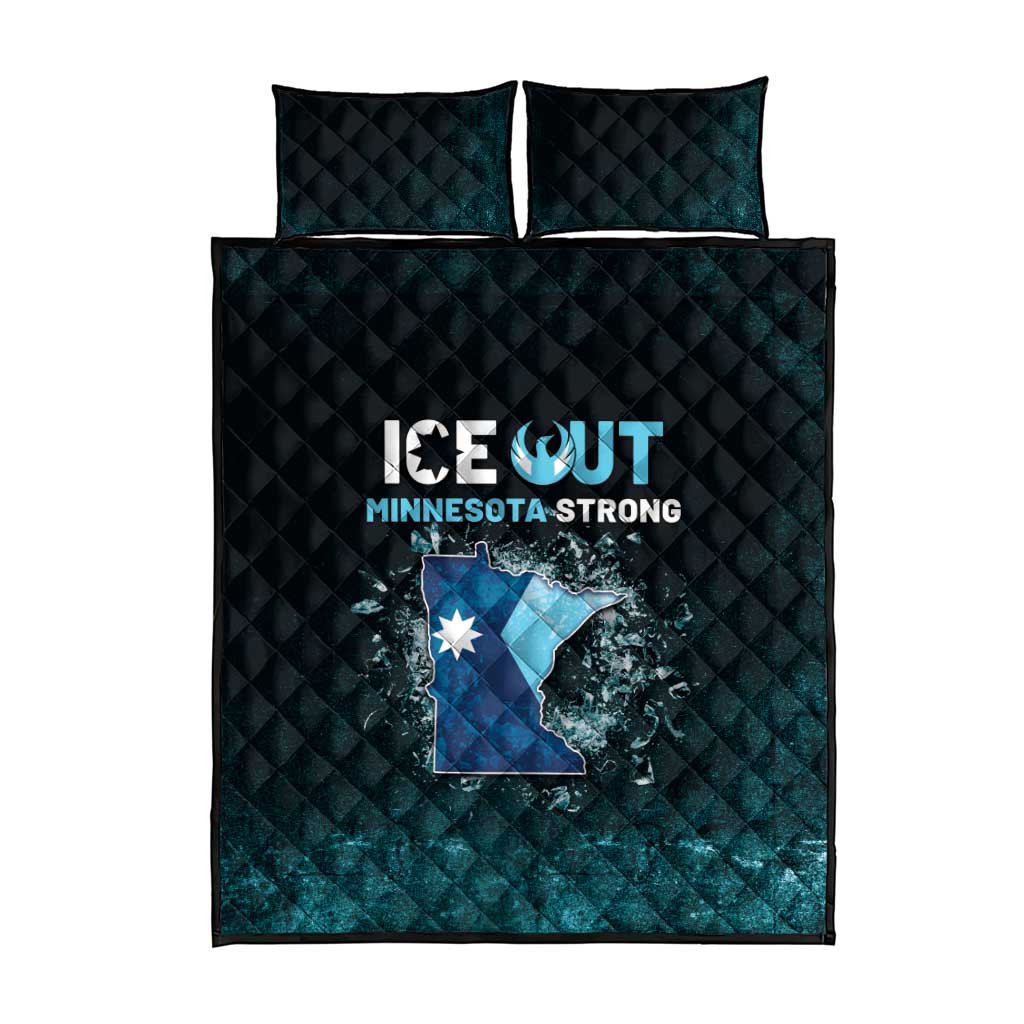 Ice Out Of Minnesota Quilt Bed Set State Flag Justice Protest Resistance
