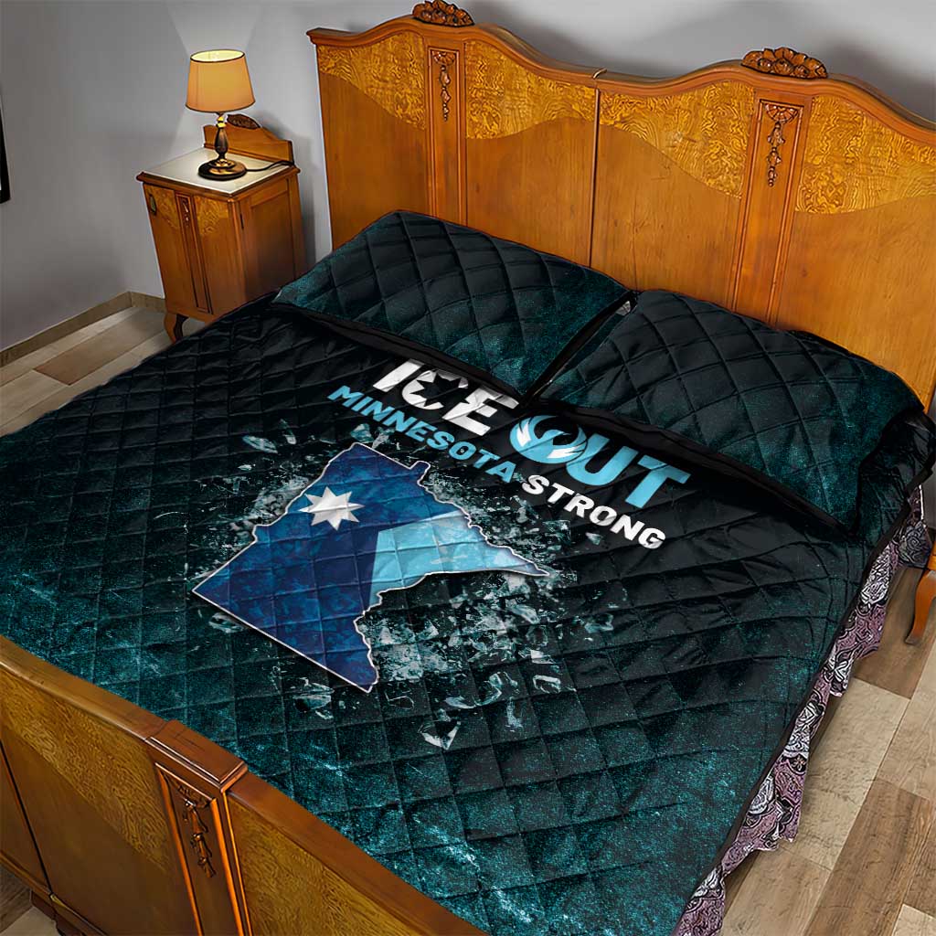 Ice Out Of Minnesota Quilt Bed Set State Flag Justice Protest Resistance