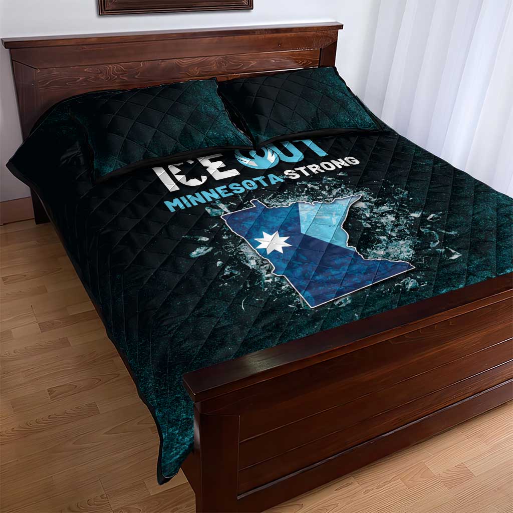Ice Out Of Minnesota Quilt Bed Set State Flag Justice Protest Resistance