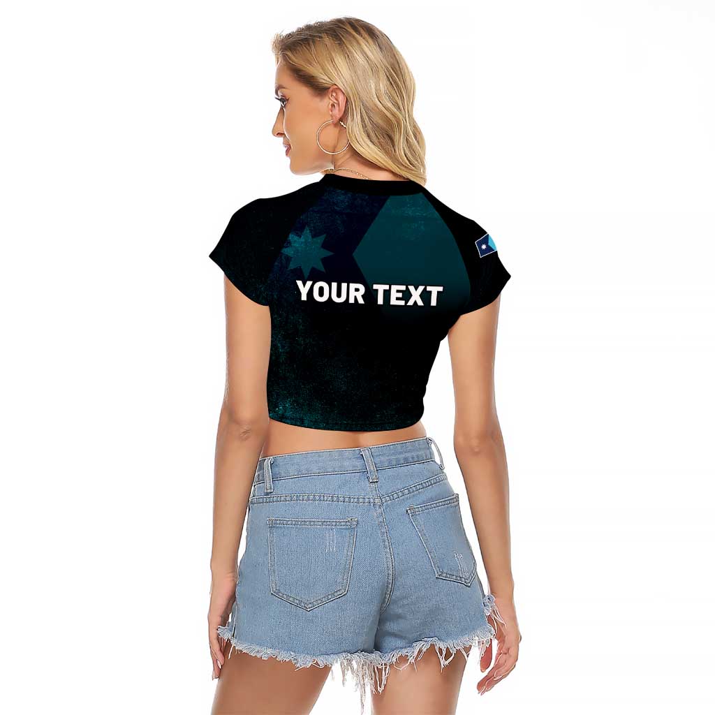Personalized Ice Out Of Minnesota Raglan Cropped T Shirt State Flag Justice Protest Resistance